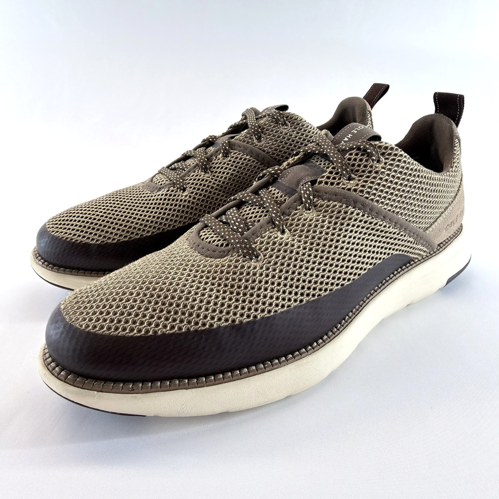 Cole Haan Men Size 10 Grand Atlantic Knit Sneakers Brown Lace Up Business Casual